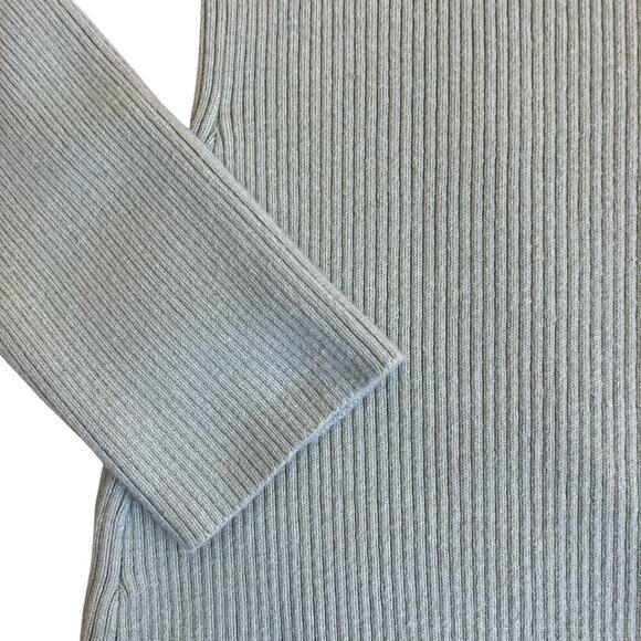 Abercrombie & Fitch Slim Ribbed Button Down Polo Sweater Cardigan Pastel Green S - Picture 16 of 16